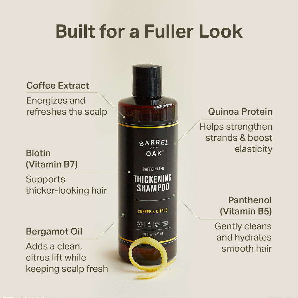 Barrel & Oak extracto cafeína y bergamota, aroma renovador para empezar el día.