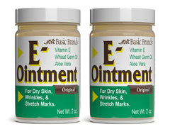Basic Organics Vitamina E Pomada 2oz, hidratación suave para piel seca.