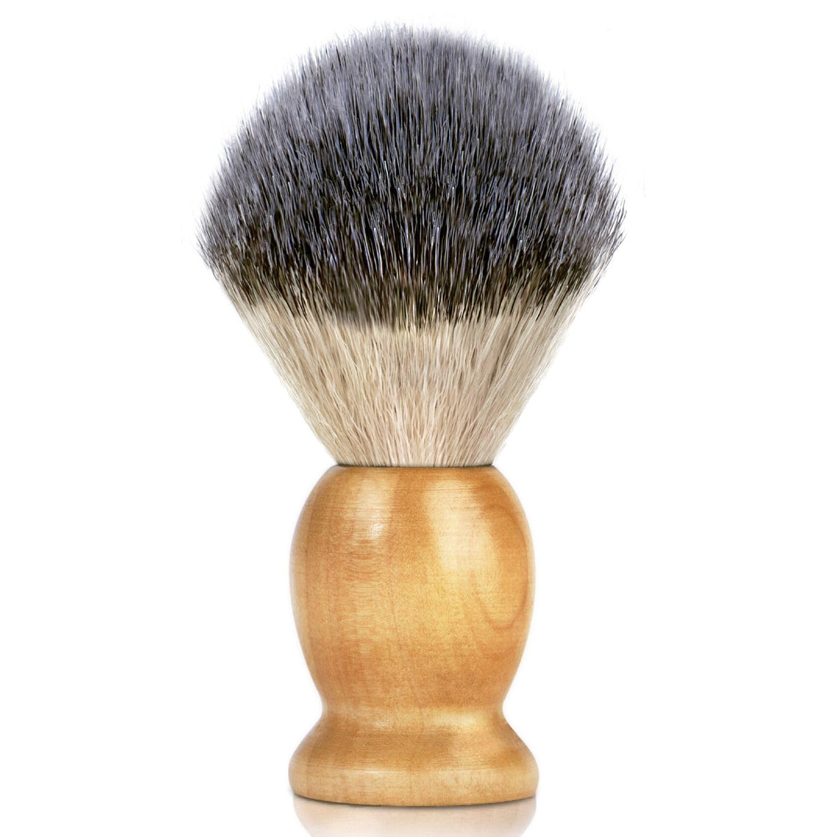 Brocha de afeitado Bassion con mango de madera para un afeitado suave y cómodo.