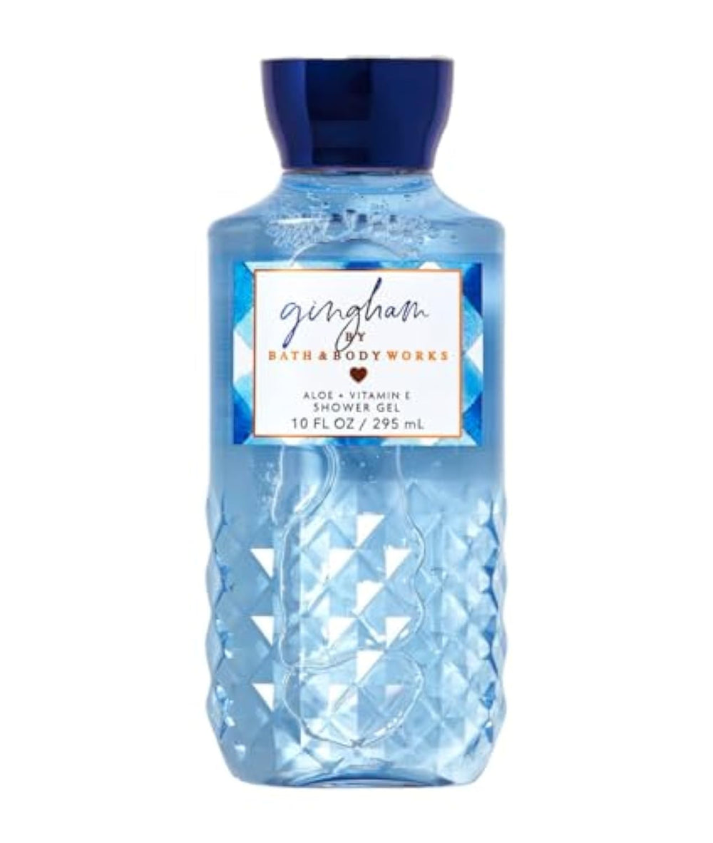 Bath & Body Works Gingham, gel de ducha 10 oz, botella con fragancia floral que cuida la piel.