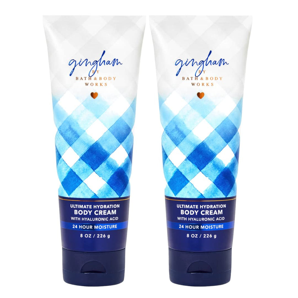 Bath and Body Works Gingham dúo crema corporal, hidratación suave para piel seca