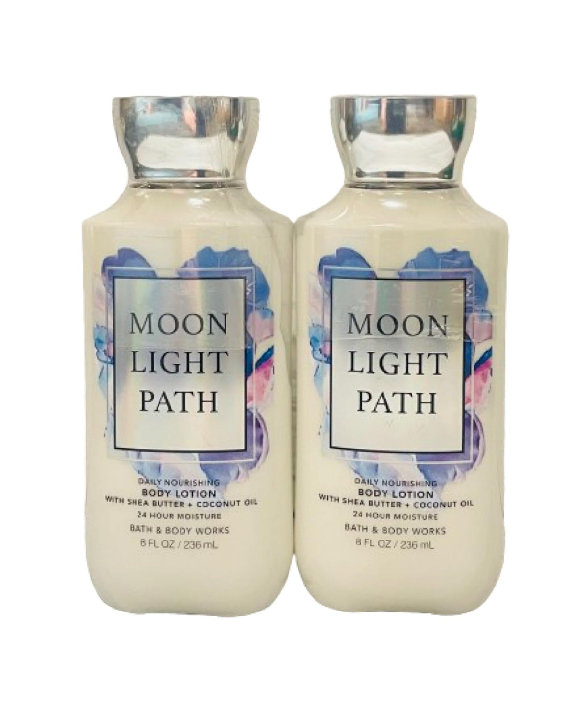 Moonlight Path de Bath & Body Works, dúo de lociones 8 oz para hidratación diaria.