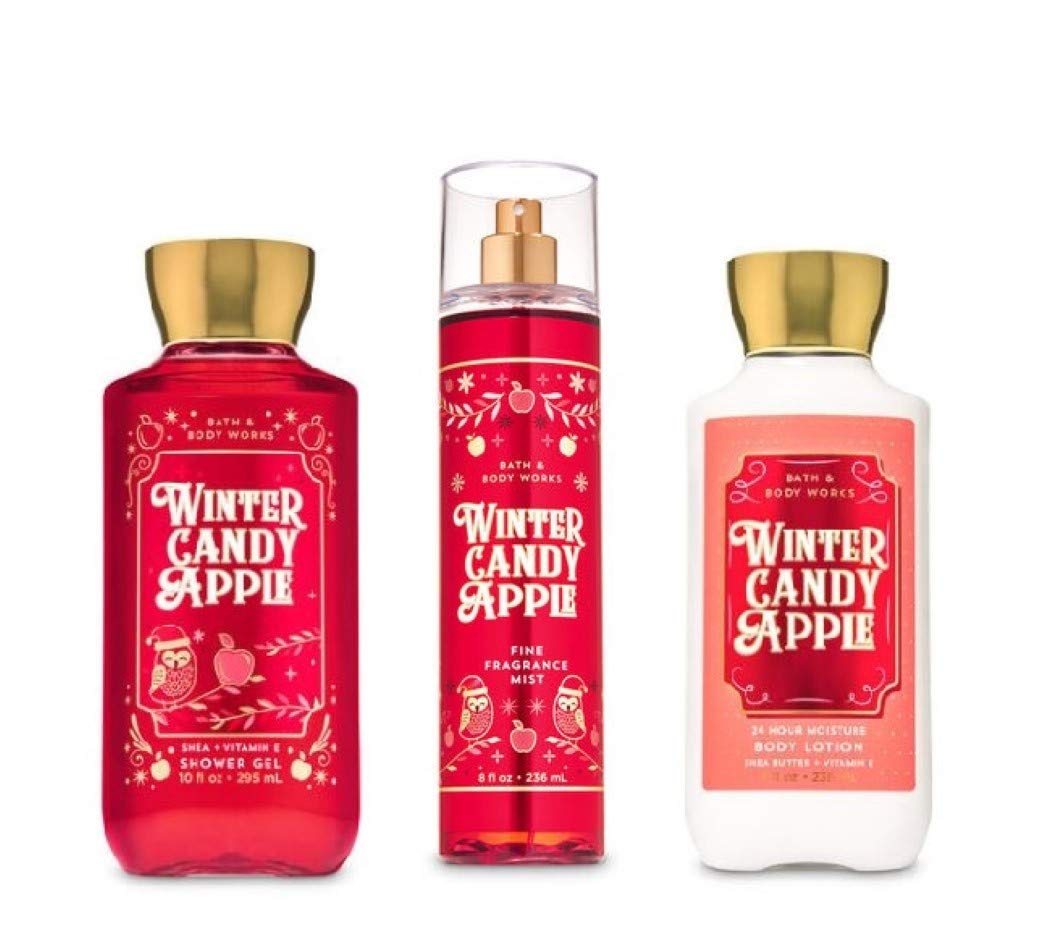 Bath & Body Works Winter Candy Apple gel-douche: réveil rafraîchissant et parfum fruité.
