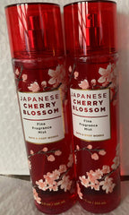 Bath & Body Works Cerezo japonés Bruma perfumada, empaque doble, ideal para regalo y fragancia versátil.