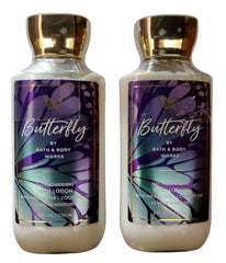 Bath & Body Works loción mariposa 8 oz, frasco-1, hidratación suave para uso diario.