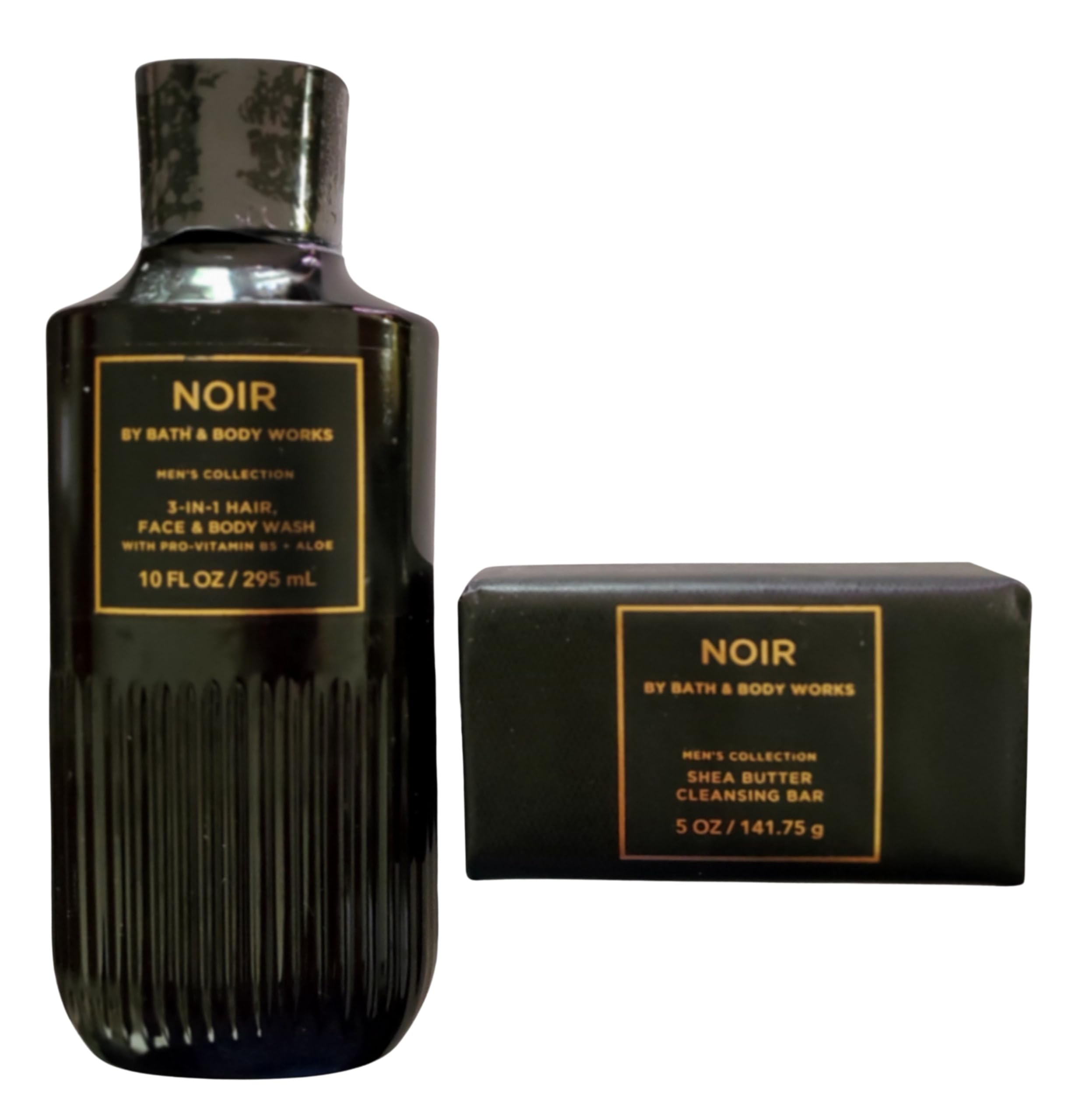 Bath & Body Works Noir, botella vertida, aroma misterioso para el uso diario.