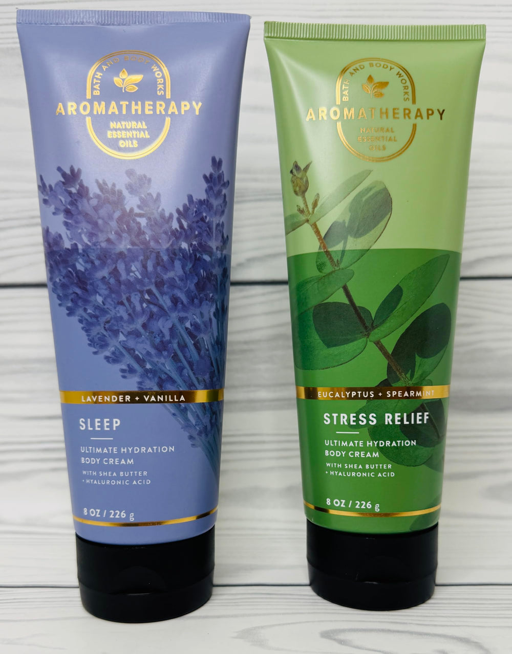 Bath & Body Works pack de dos cremas aromaterapia para hidratación diaria.