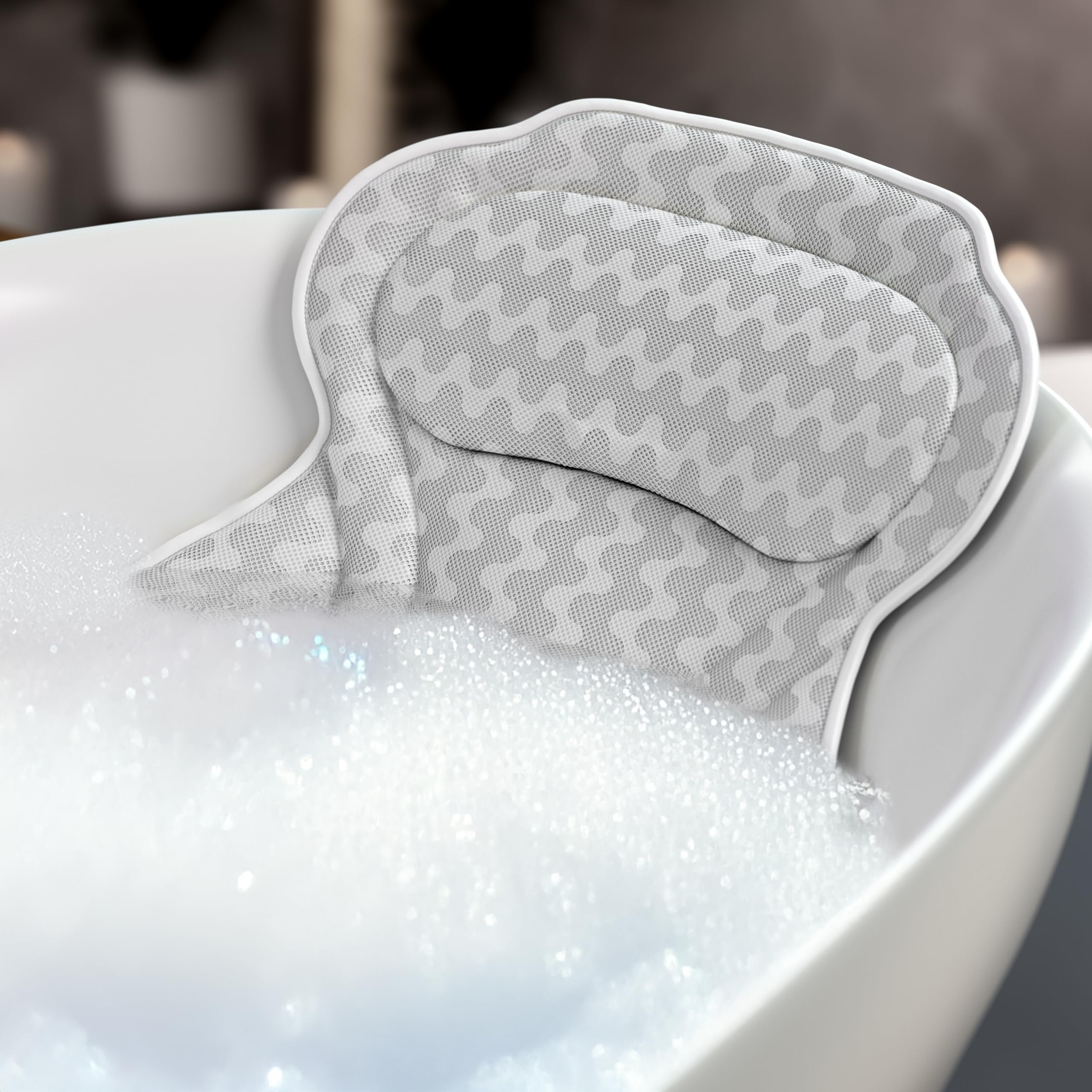 Bath Haven, oreiller bain, soutien nuque pour un confort durable lors du bain
