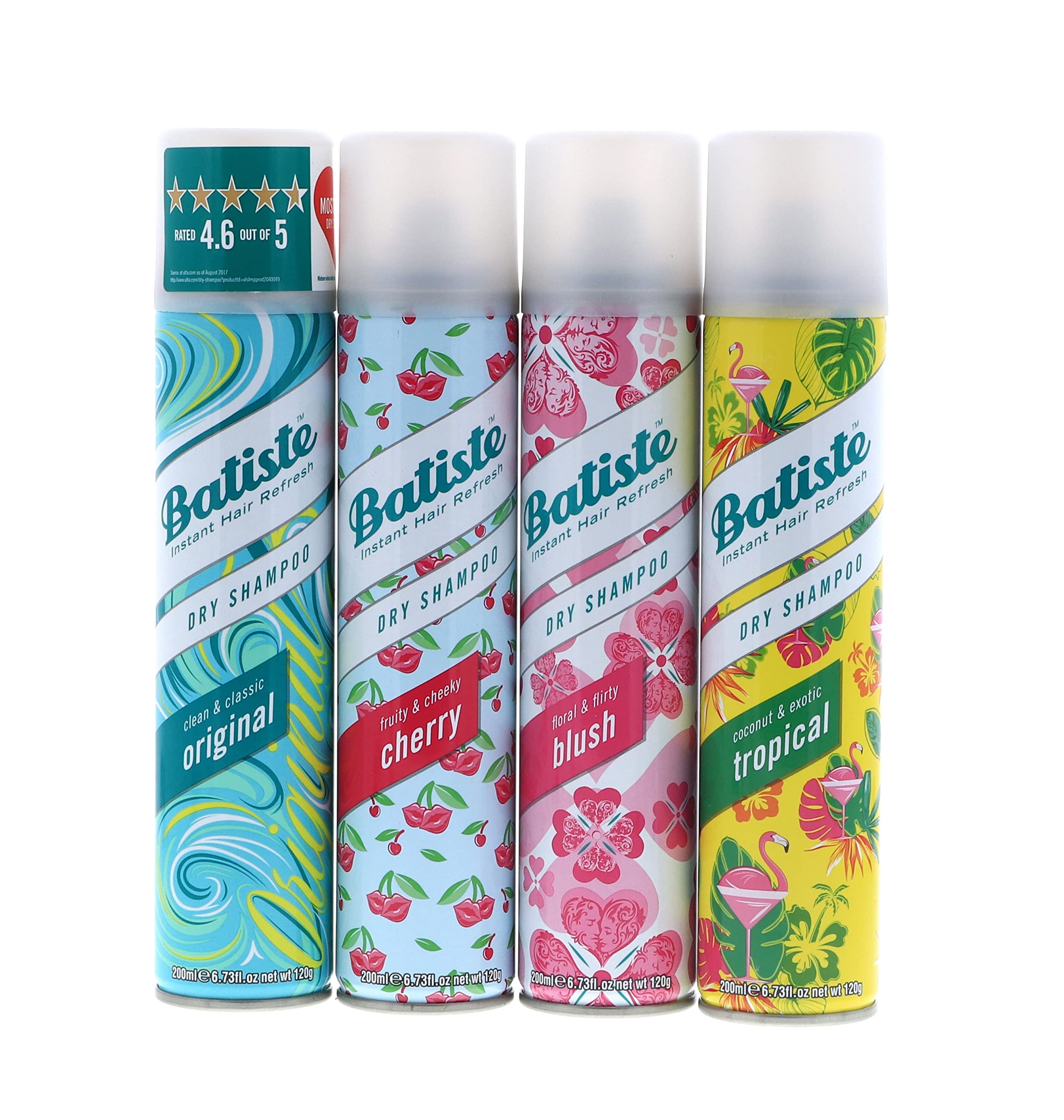 Batiste champu seco Original en botella para un cabello limpio y ligero.