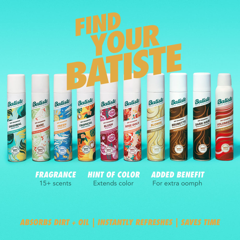 Batiste Champú Seco Rubio: refresca las raíces en segundos para un look fresco.