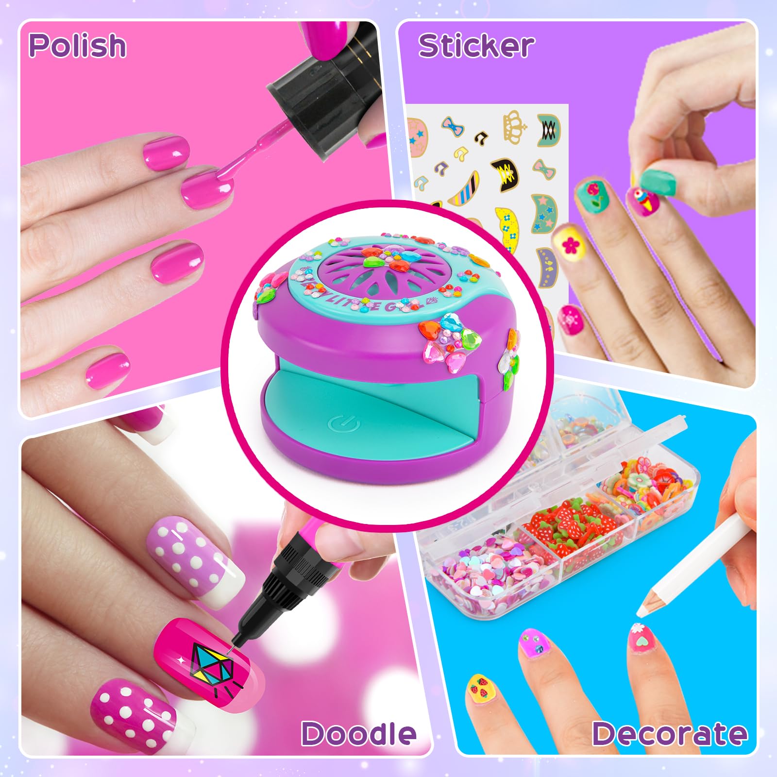 BATTOP pegatinas de curado para uñas: durabilidad y fijación.