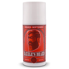 Bazzle's Beard Softener visto frontal, listo para mantener la barba suave.