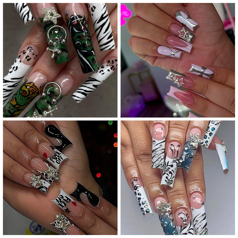BBATT-HAPPY charms estilo punk para uñas, expresión audaz y moderna.
