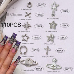 BBATT-HAPPY charms planetas para uñas, añade un toque cósmico y destellos sutiles.