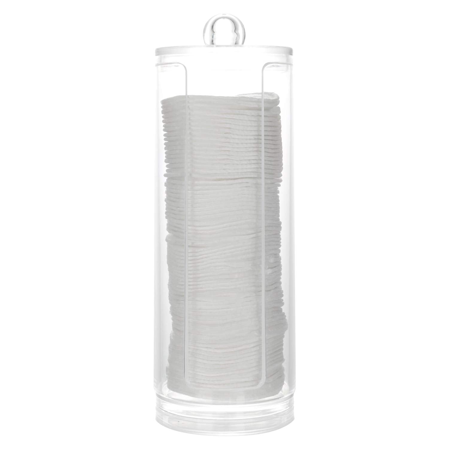 BBDOU organizador de algodon con dispensador acrilico, ideal para acceso rapido durante la rutina.