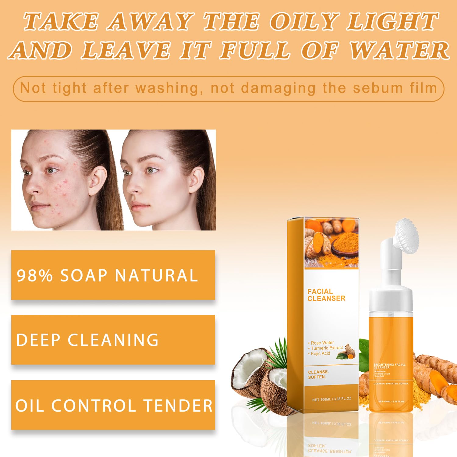 BCBU curcuma conjunto cuidado diario: rutina facial completa para piel radiante.
