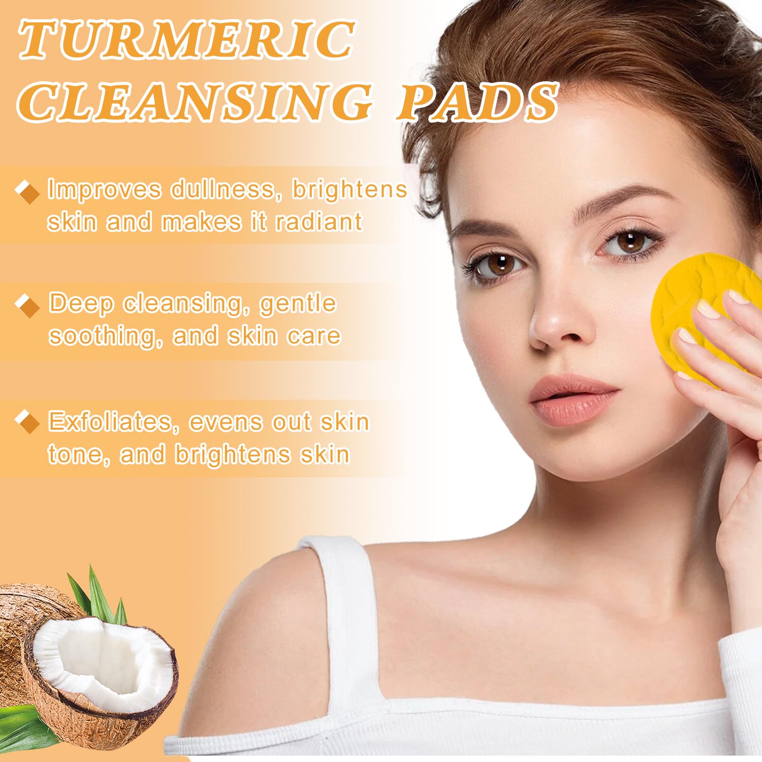 BCBU curcuma discos exfoliantes: limpieza diaria y exfoliación suave.