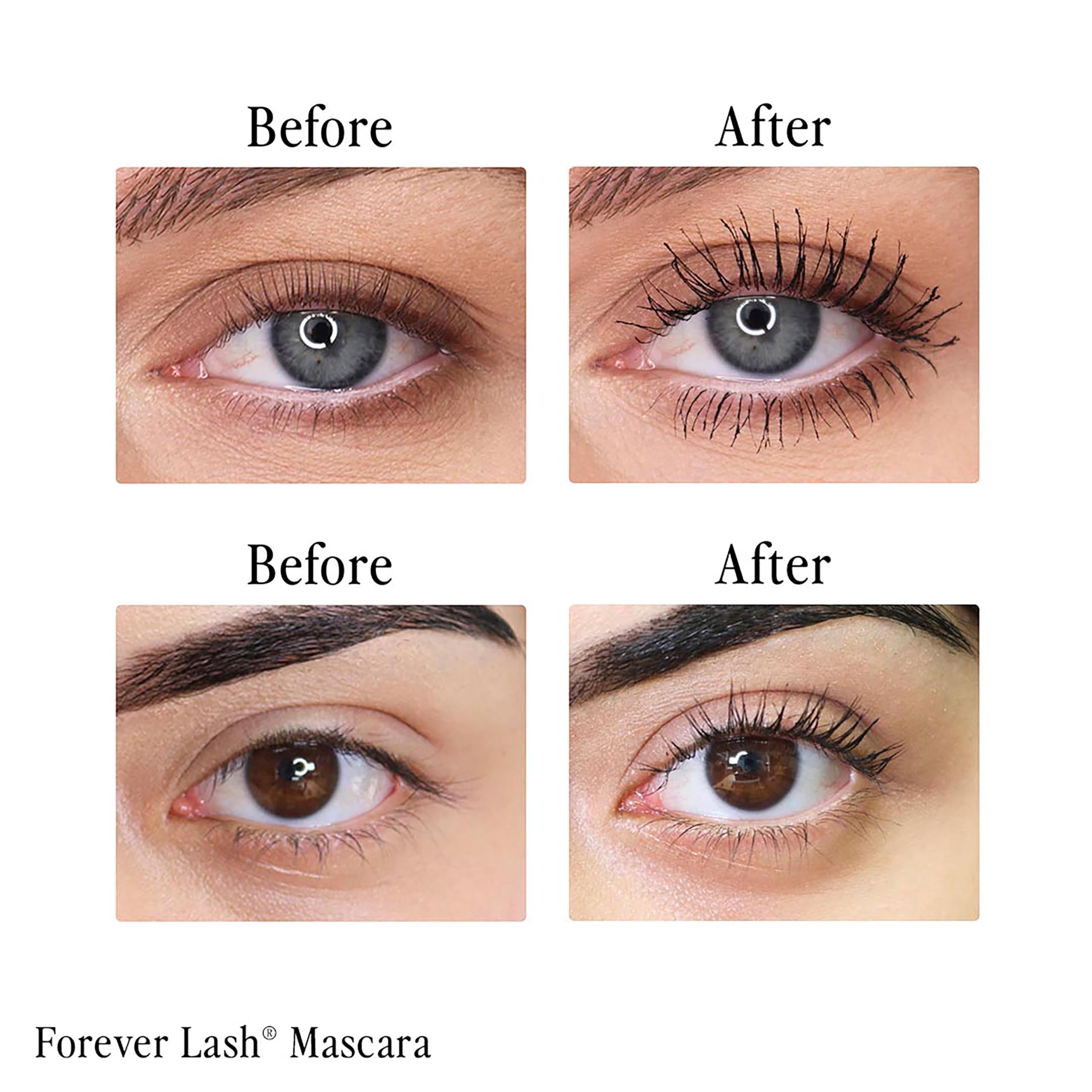 Pestañas más largas con Forever Lash Mascara para un look nocturno.