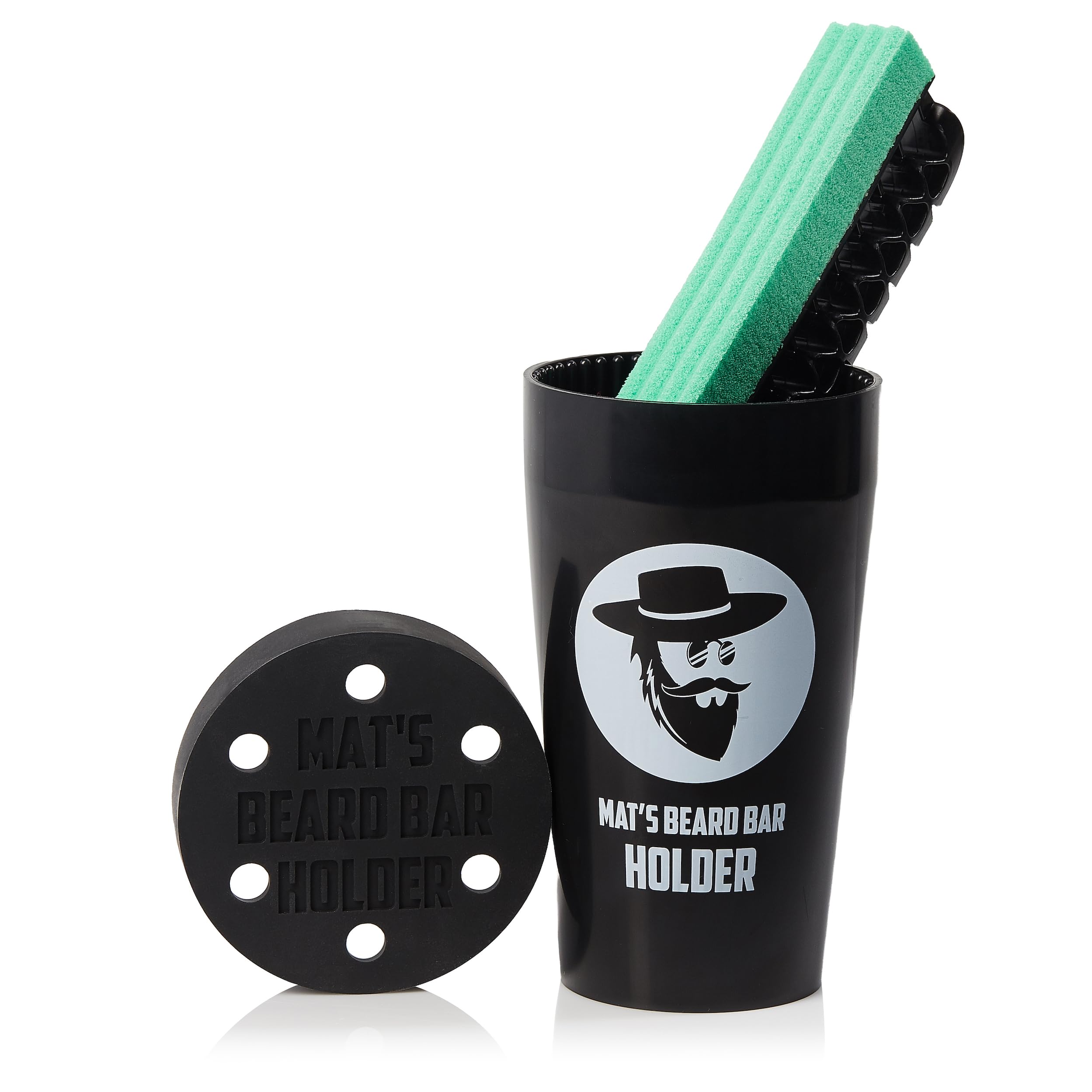 Holder Beard Bar Pro mostrado, accesorio estable para uso diario.