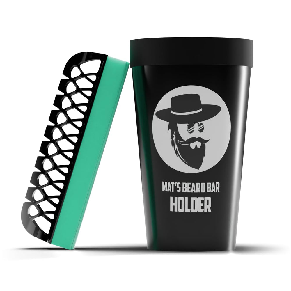 Mat's Beard Bar Pro, vista lateral, diseño compacto para baños pequeños.