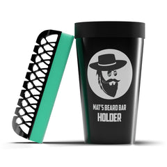 Mat's Beard Bar Pro, vista lateral, diseño compacto para baños pequeños.