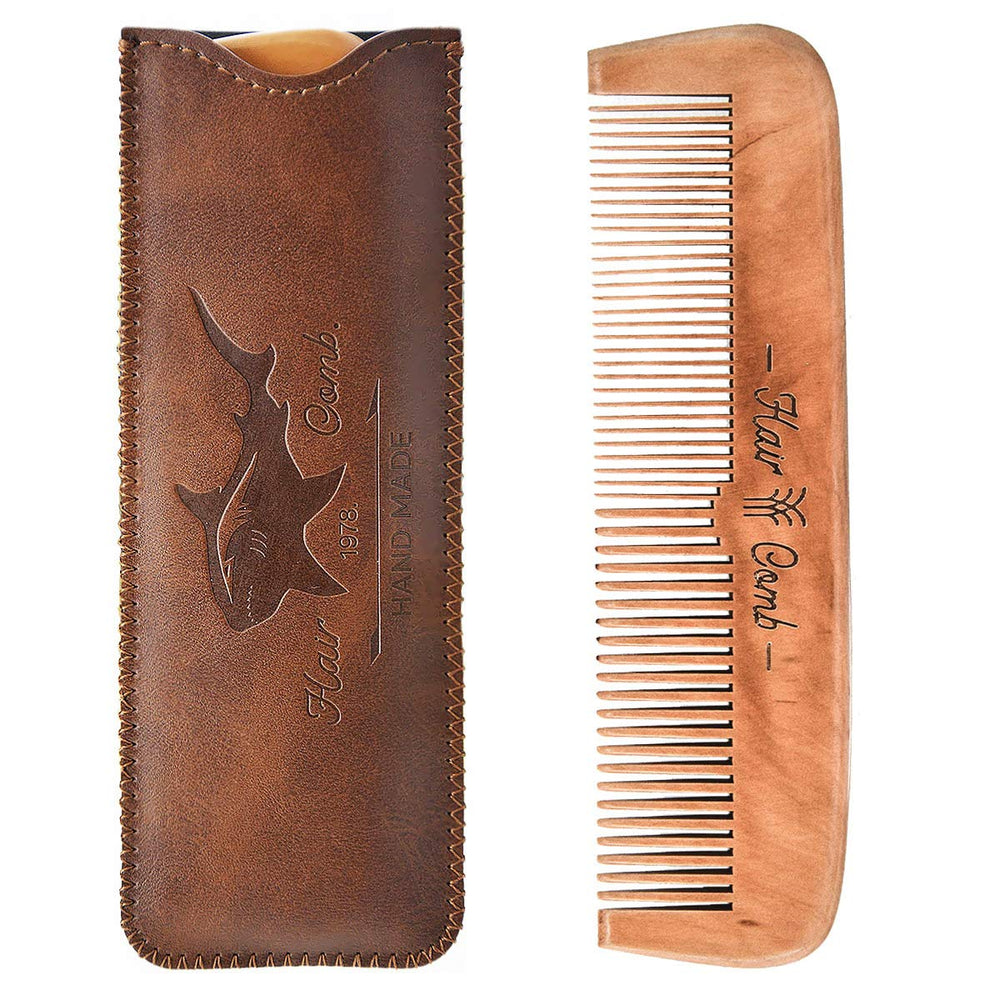 Beard Power peine de madera con dientes redondeados protege la piel.