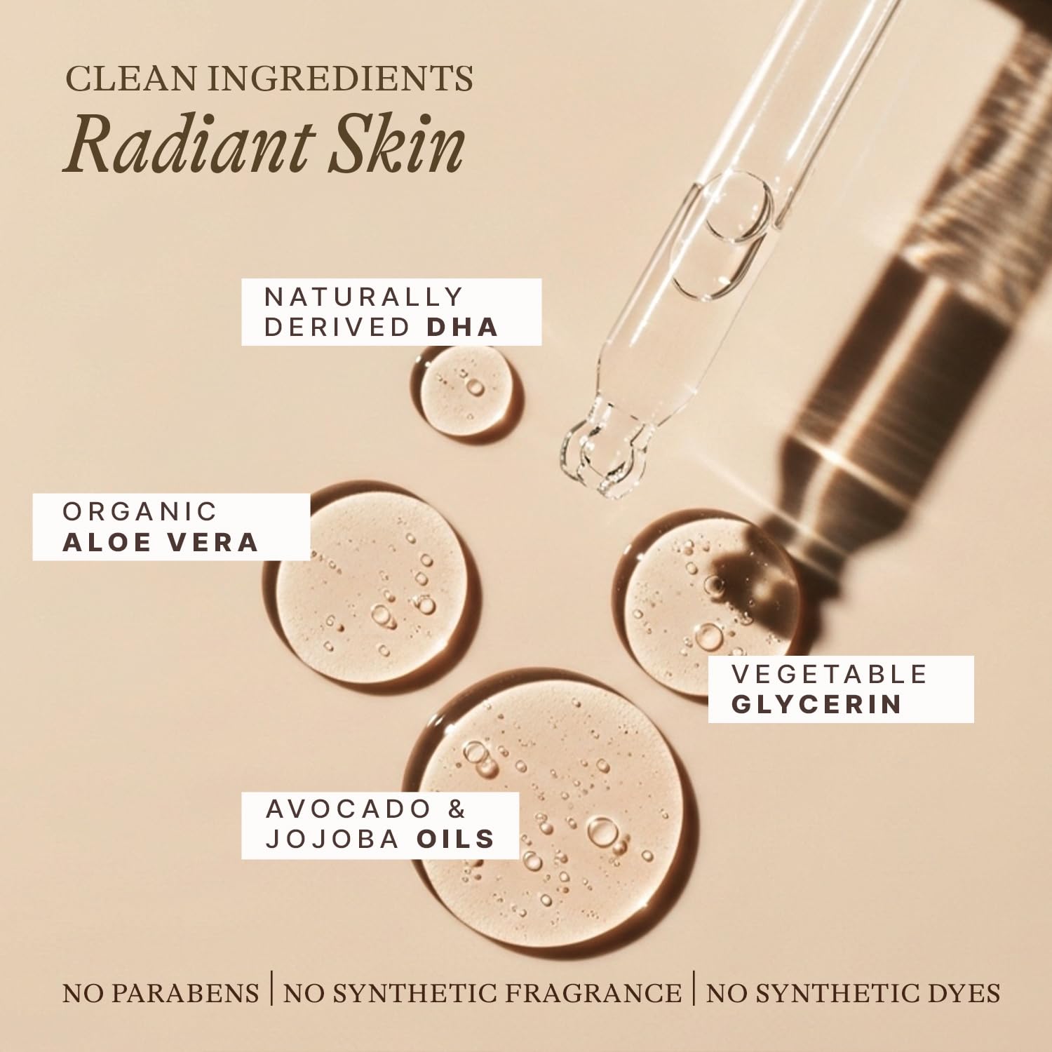 Beauty by Earth: gotas bronceadoras, ingredientes naturales para el cuidado de la piel.