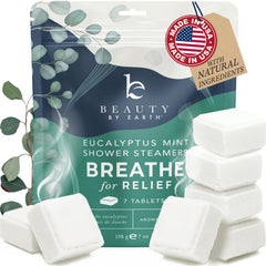 Beauty by Earth tableta ducha aromaterapia con eucalipto, ideal para relajación diaria en la ducha