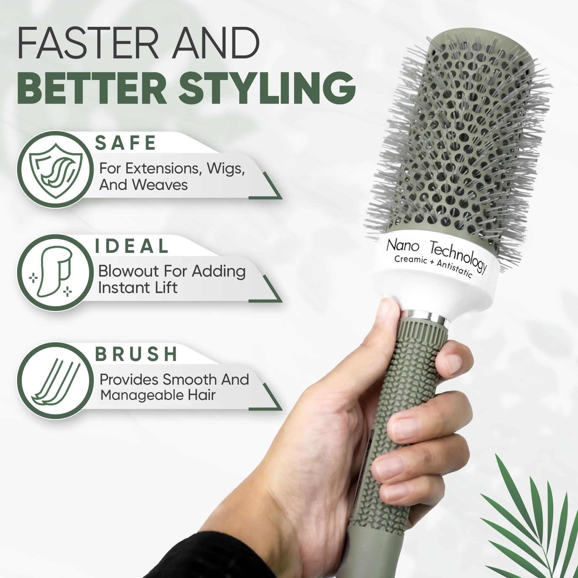 Beauty Carves tecnología nano iónica reduce frizz y aporta brillo.