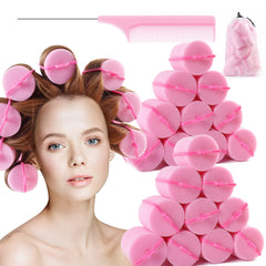 BEAUTIYAND rodillos de espuma jumbo rosa para rizos voluminosos sin calor