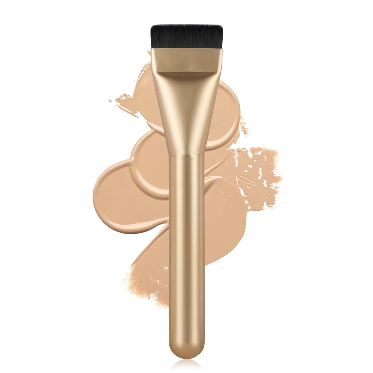 BEAUTYFACTOR pincel fundacion plana con cerdas densas para cobertura uniforme.