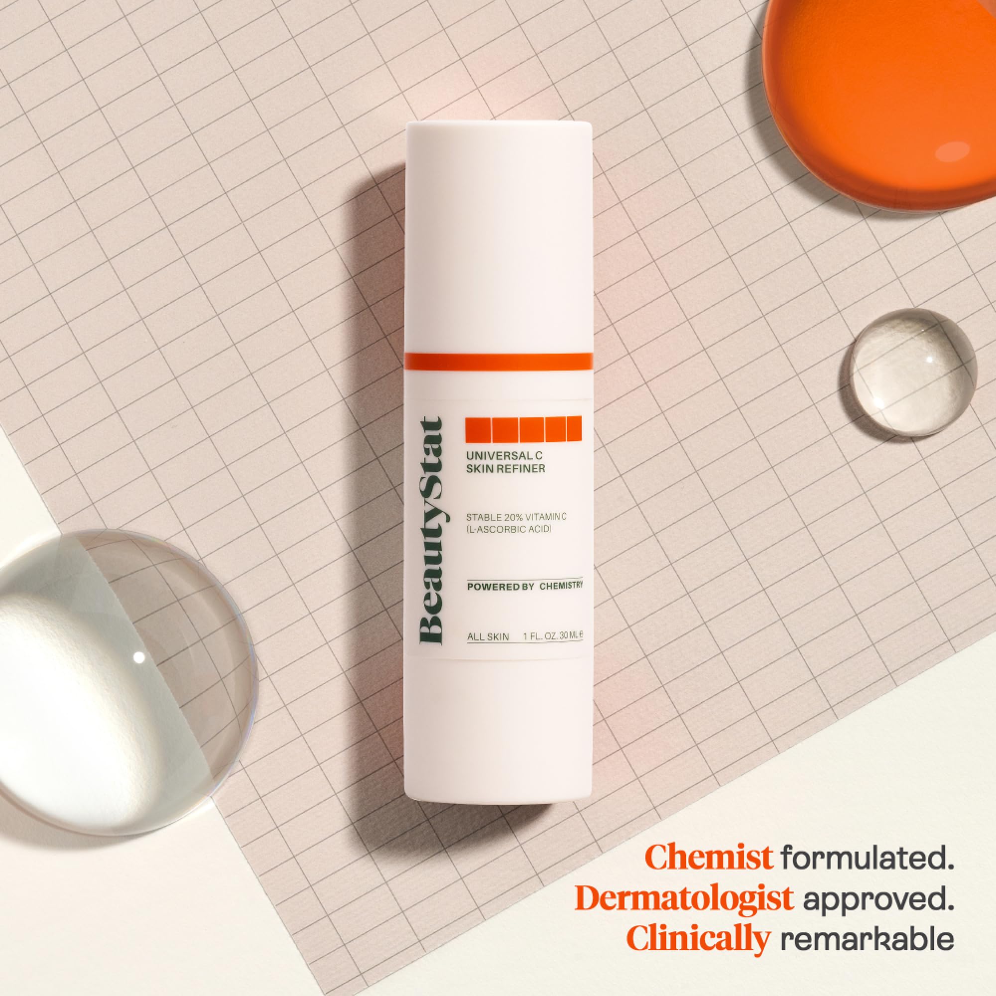 Dose précise du sérum Beautystat pour le soin quotidien
