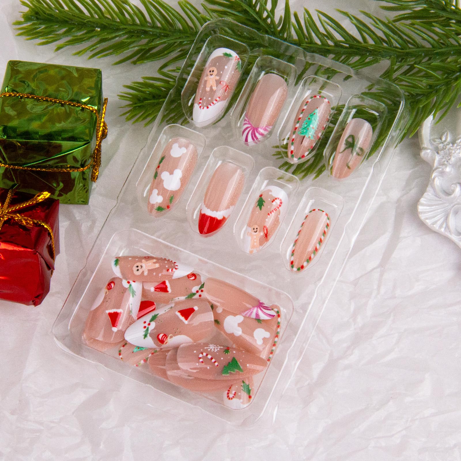 BEAWTH uñas prensadas con acabado brillante, fácil aplicación