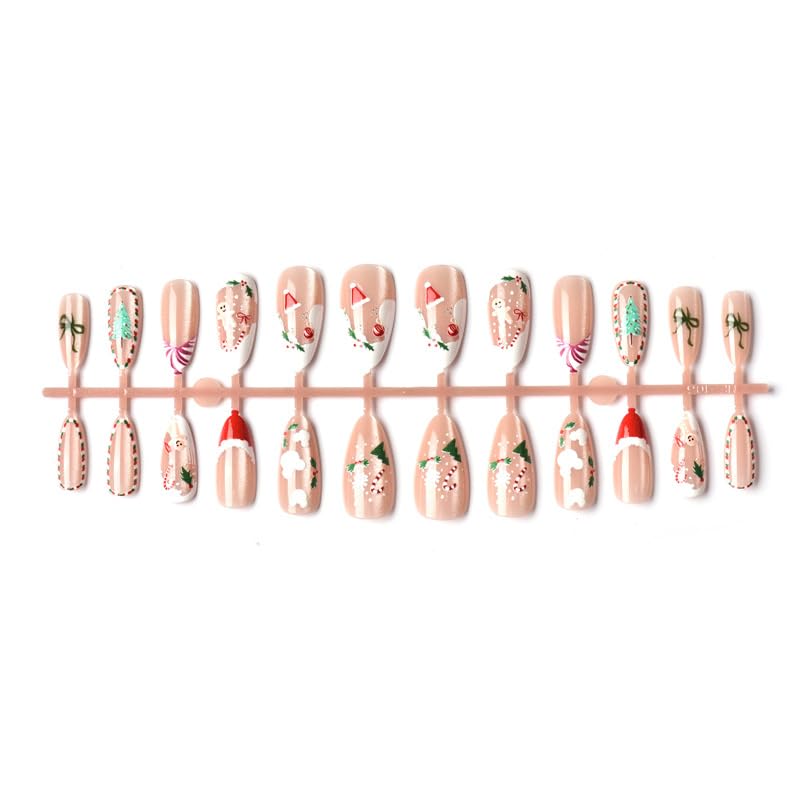 BEAWTH kit de uñas prensadas con pegatinas y herramientas para fácil aplicación