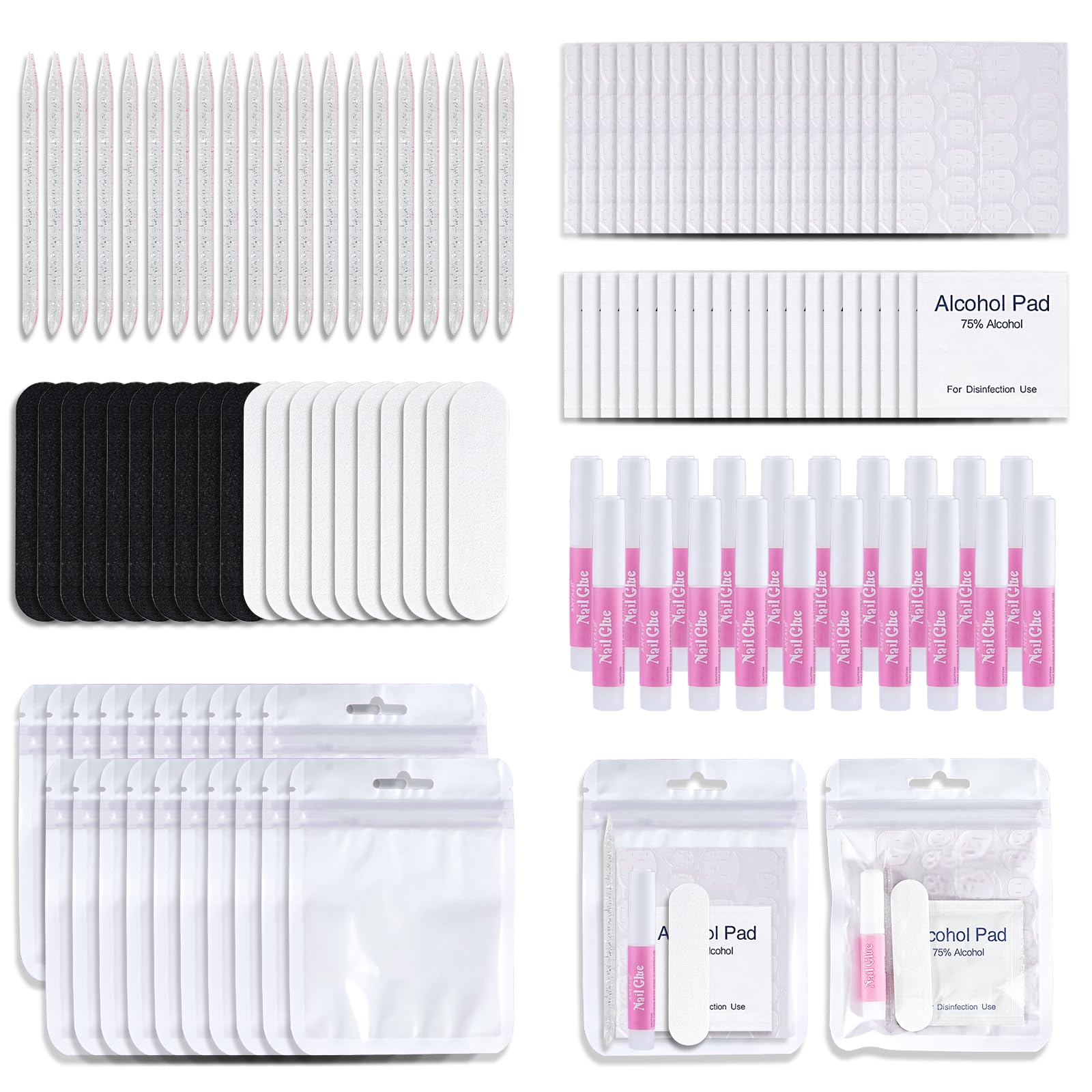 Bebbtiy kit herramientas uñas: conjunto completo para preparación rápida de uñas