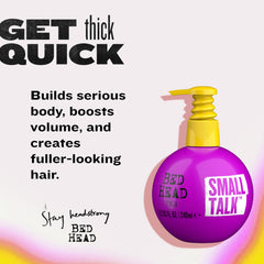 Bed Head Small Talk Mini textura cremosa para aplicación suave y volumen