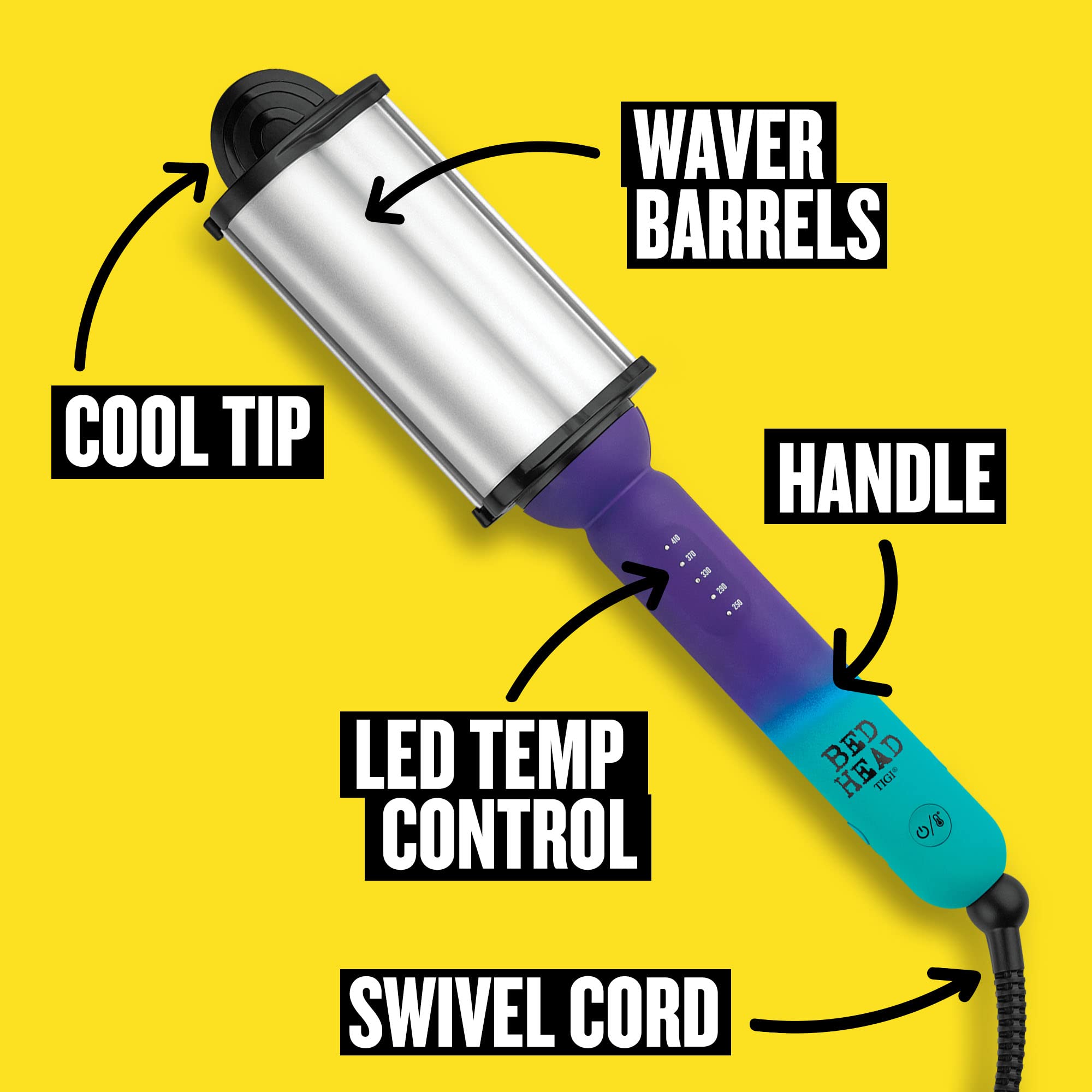 Bed Head Surf’s Up Waver, voltaje dual para viajes internacionales.