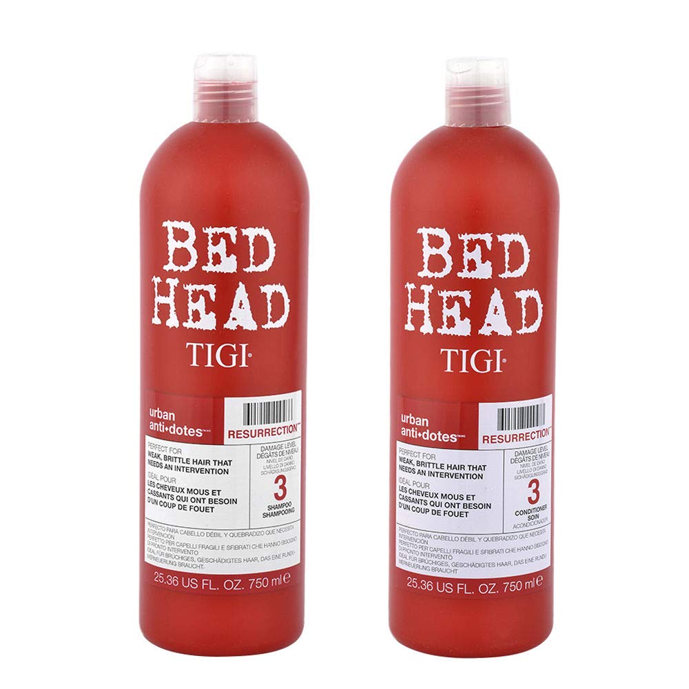 Bed Head Resurrection de TIGI: botella vertida, cuidado para cabello dañado.