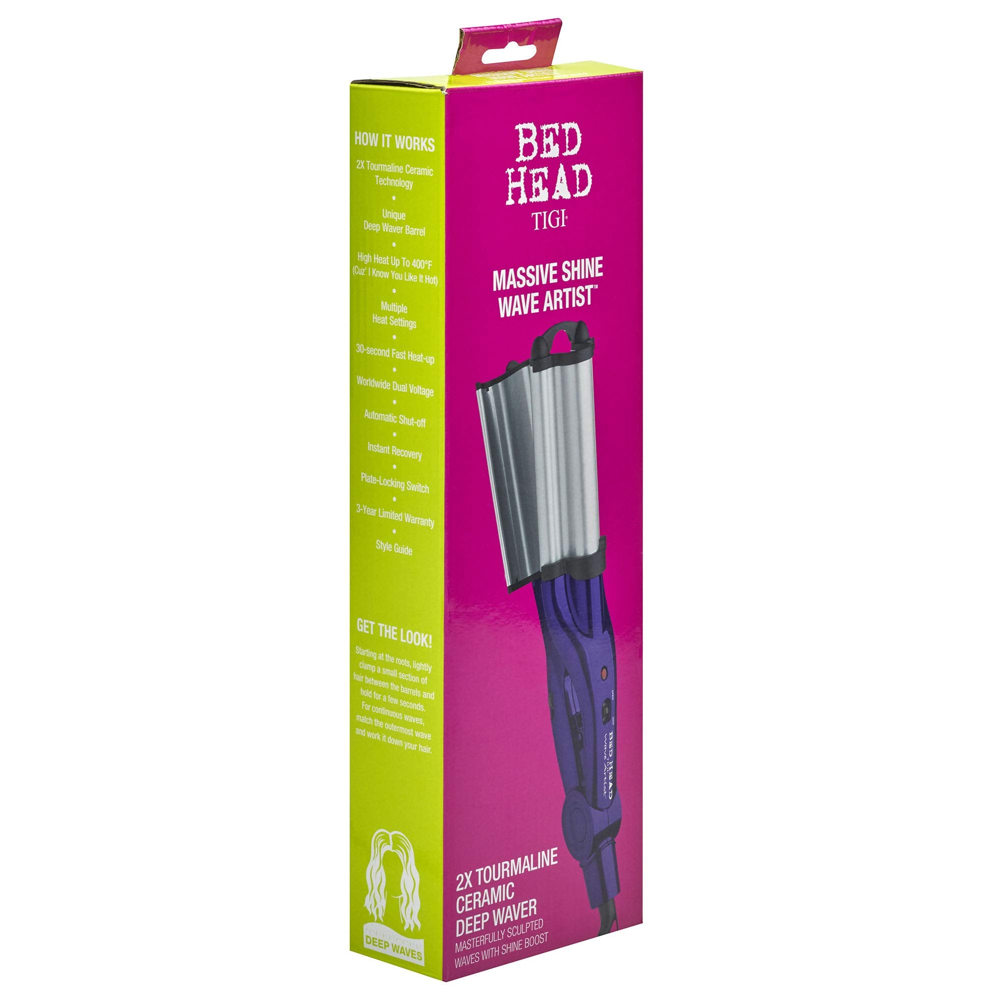 Bed Head Wave Artist ajustes de calor para adaptar cualquier tipo de cabello.