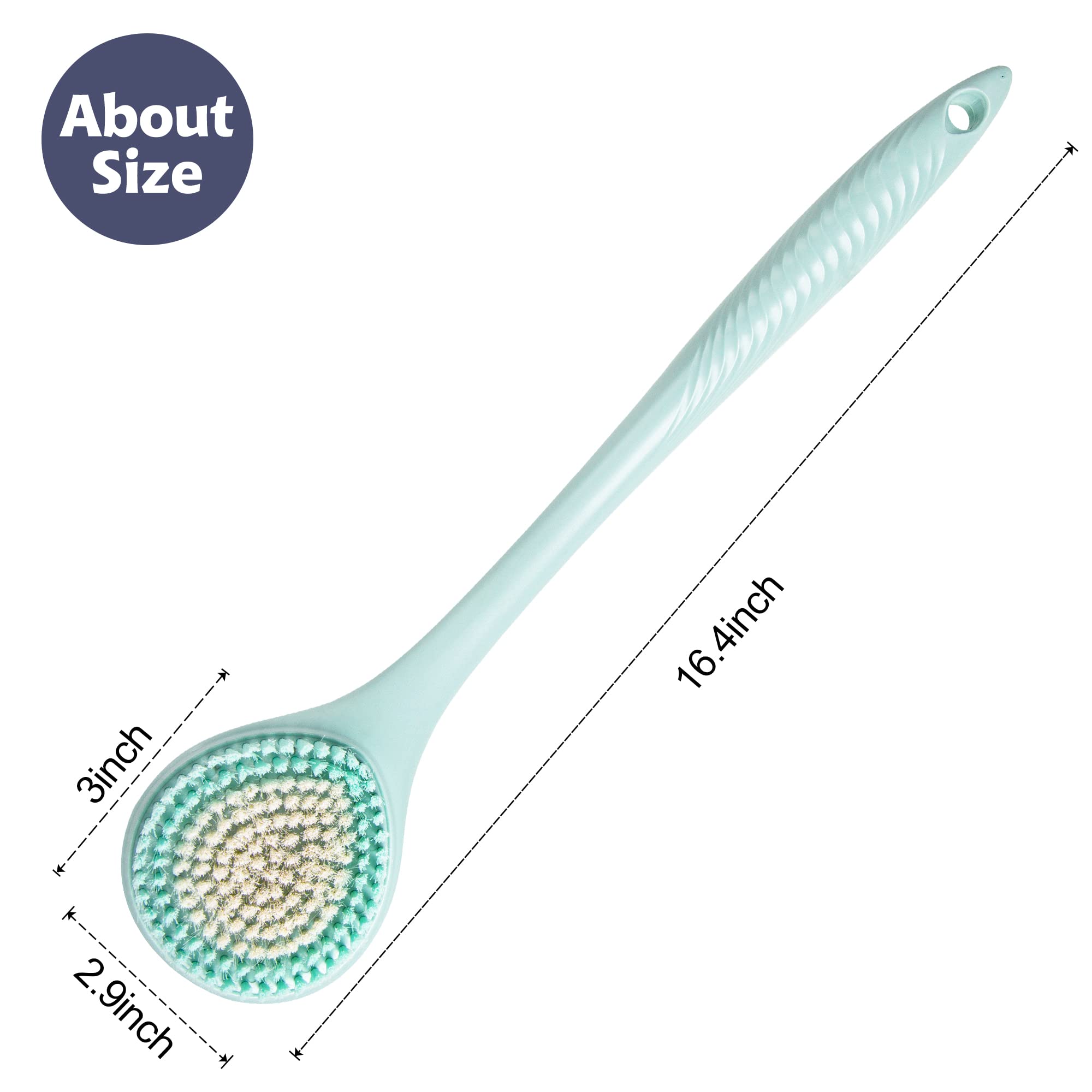 BEDELITE brosse-douche longueur-16-4-pouces permet d’atteindre dos et jambes