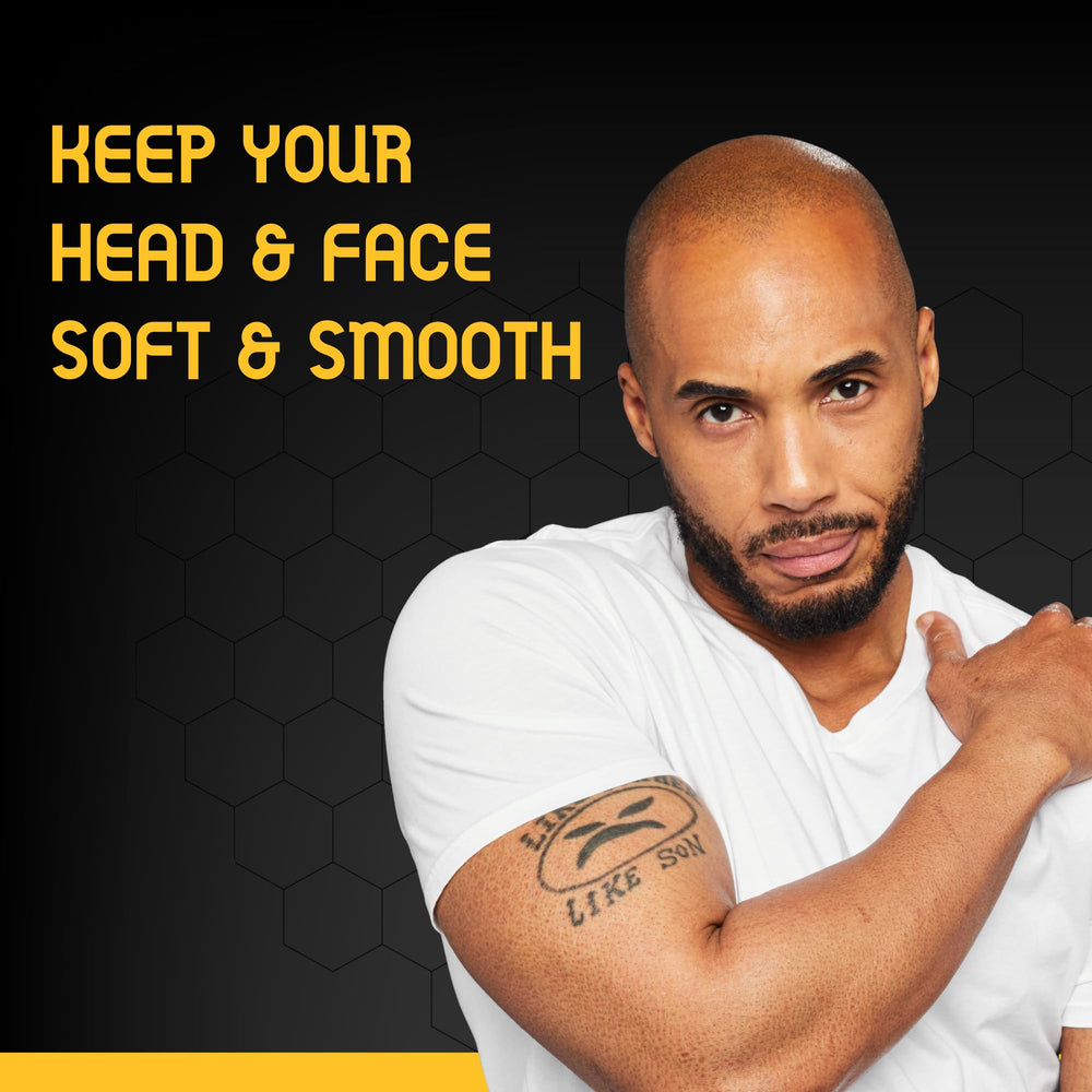 Bee Bald Smooth cuidado de cabeza y rostro con uso diario y resultados suaves.