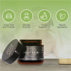 Beef Balm aplicado en manos, cuidado diario de la piel.