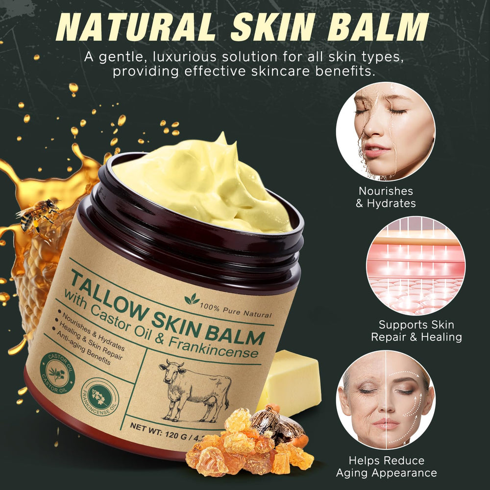 Beef Tallow Face Moisturizer being applied for quick absorption