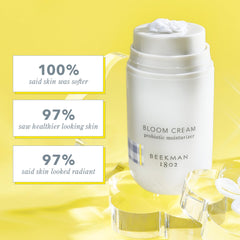 Beekman 1802 Bloom Cream, aplicación suave en rostro para hidratación rápida