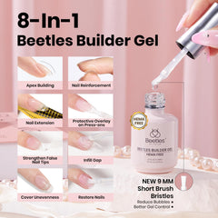 Beetles Gel libre de HEMA, fórmula ligera para uñas sensibles