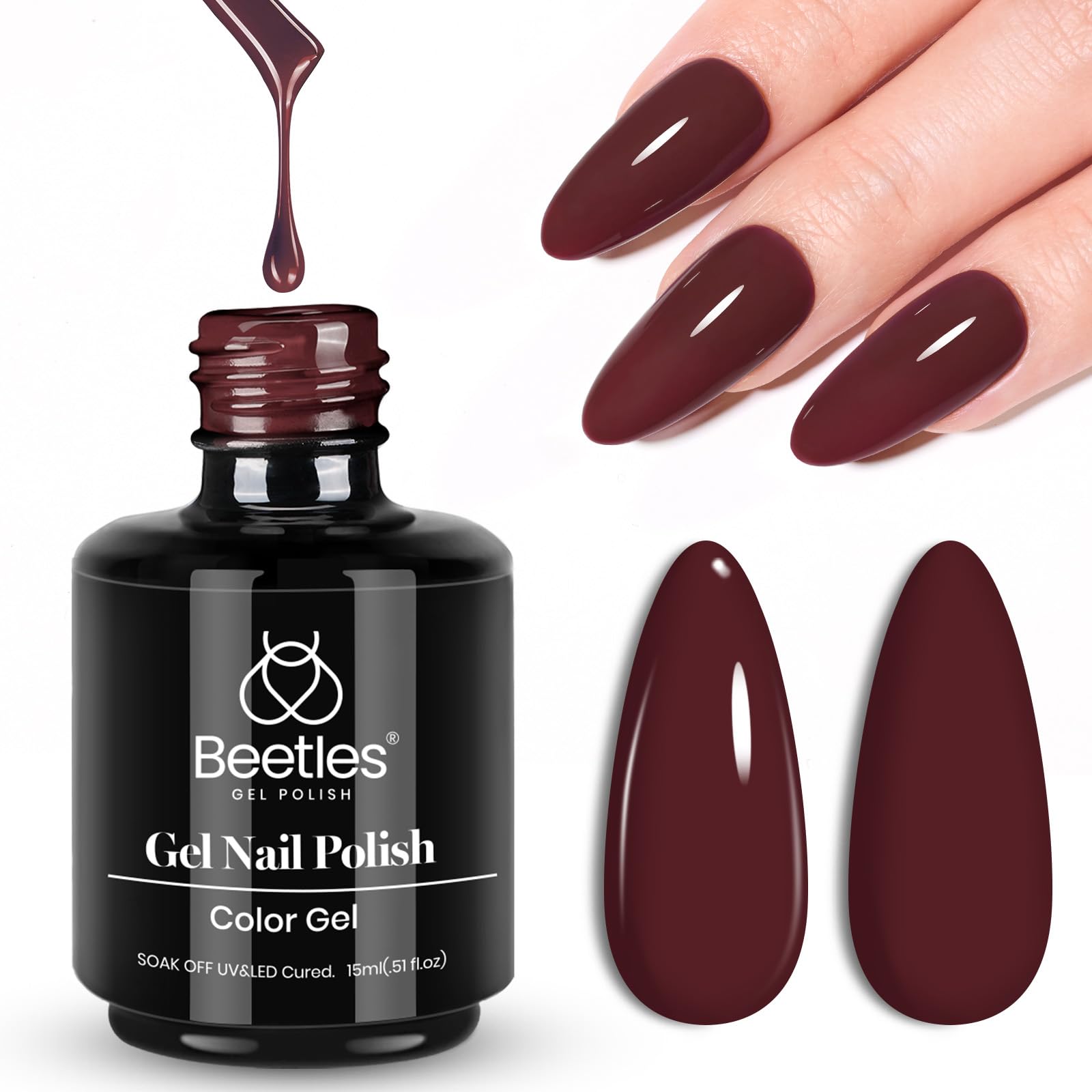 Beetles gel de fácil aplicación, ideal para uñas elegantes con poco esfuerzo.