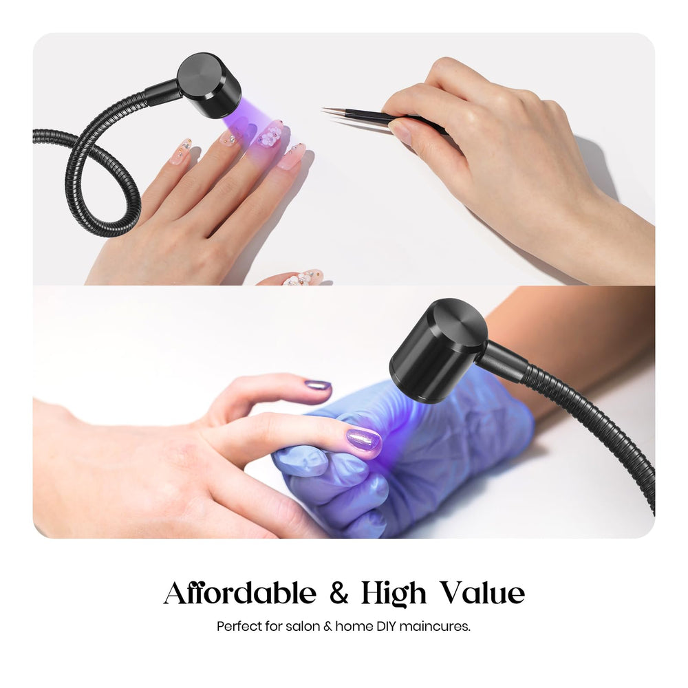 Beetles base ergonómica con clip, estabilidad durante el secado.