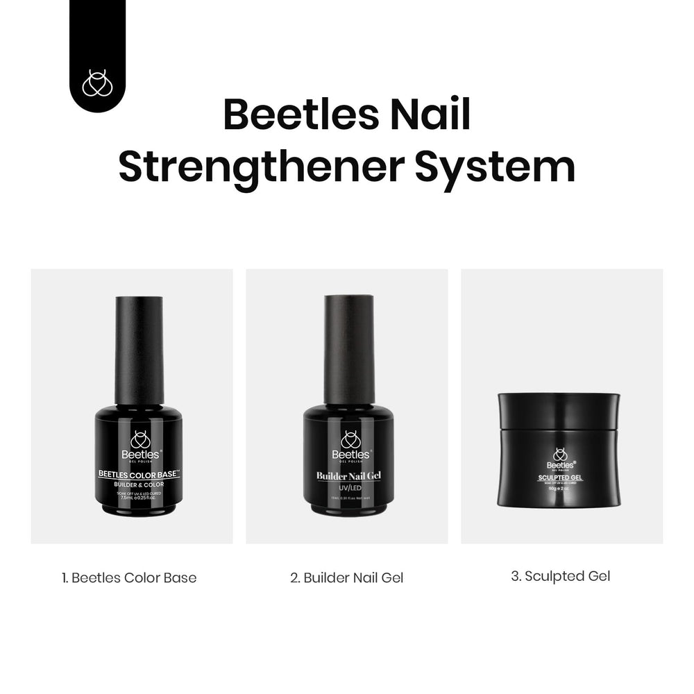 Beetles Nude Base Gel sin benzaldehído ni DBP para uñas sanas.