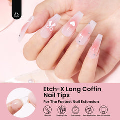 Beetles bordes delgados uñas coffin: aspecto natural con menos limado.