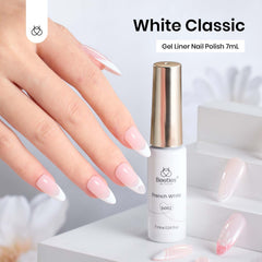 Beetles brocha ultra-delgada para aplicar gel blanco con control.